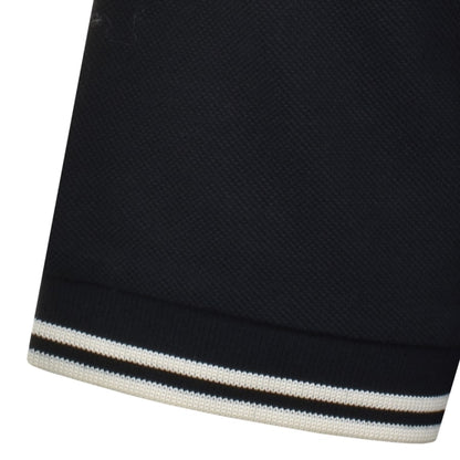 Fred Perry Button Through Polo Shirt Navy