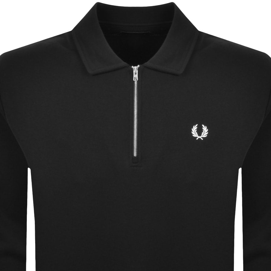 Fred Perry Collared Sweatshirt Black