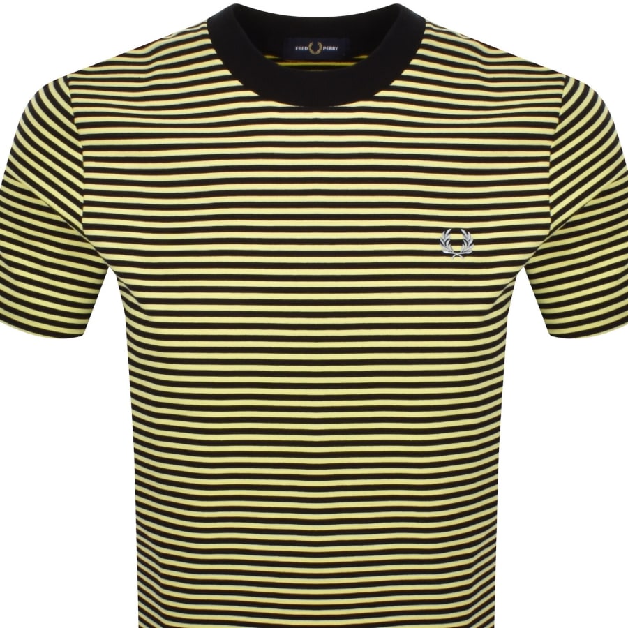 Fred Perry Fine Stripe T Shirt Black