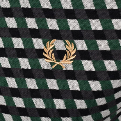 Fred Perry Geometric Polo Black