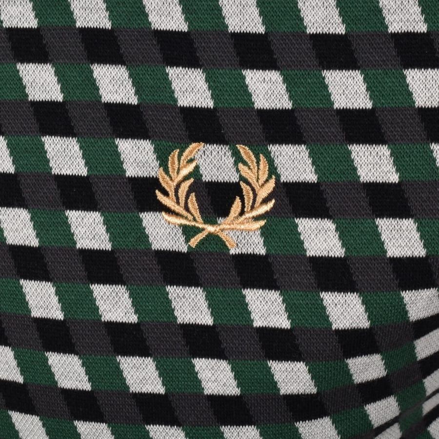 Fred Perry Geometric Polo Black
