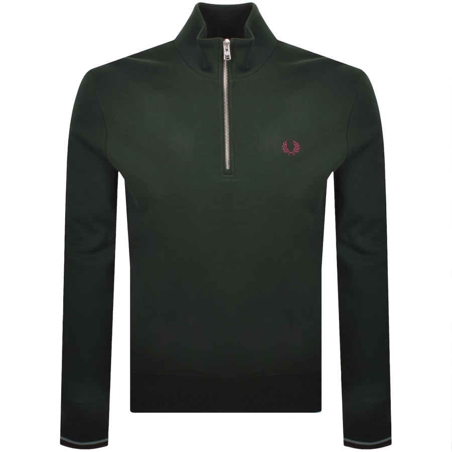 Fred Perry Half Zip Sweatshirt Green