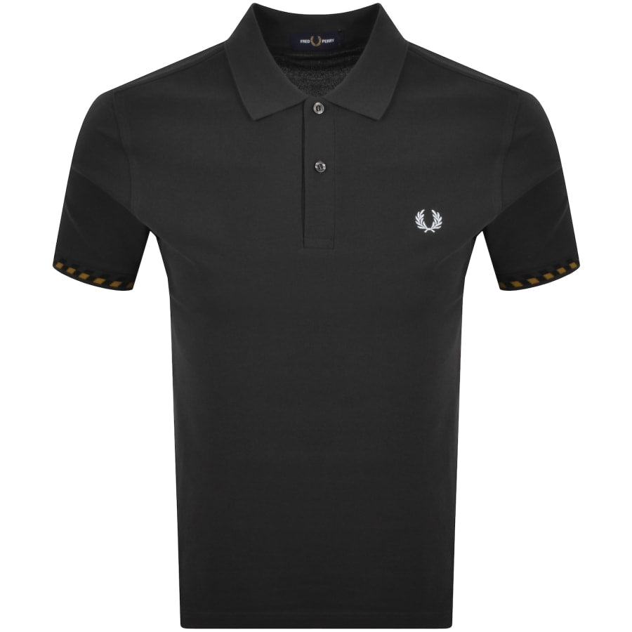 Fred Perry Jacquard Cuff Polo Anchor Grey