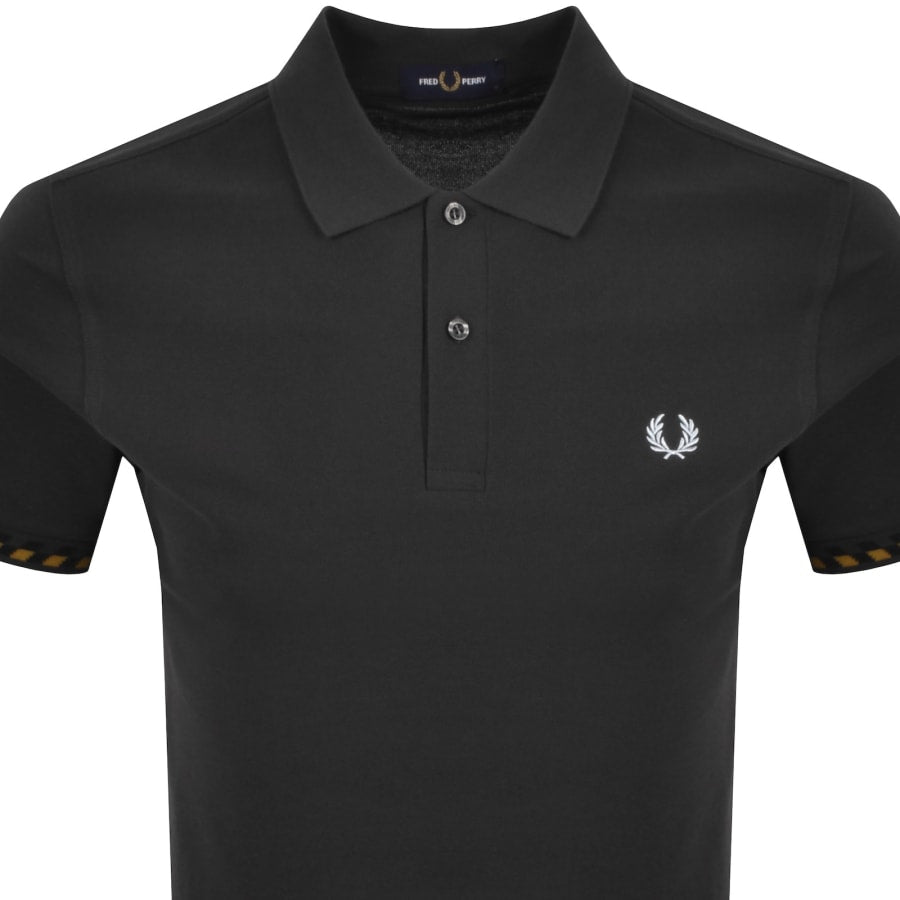 Fred Perry Jacquard Cuff Polo Anchor Grey
