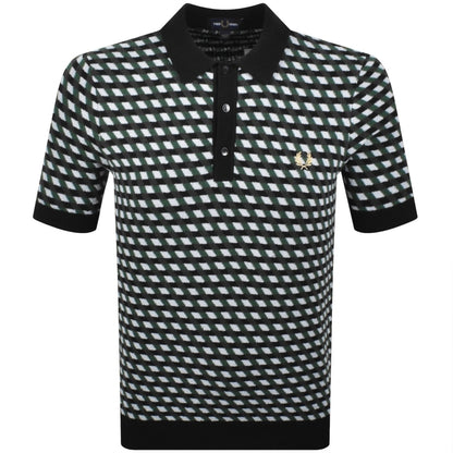 Fred Perry Knit Polo Shirt Black