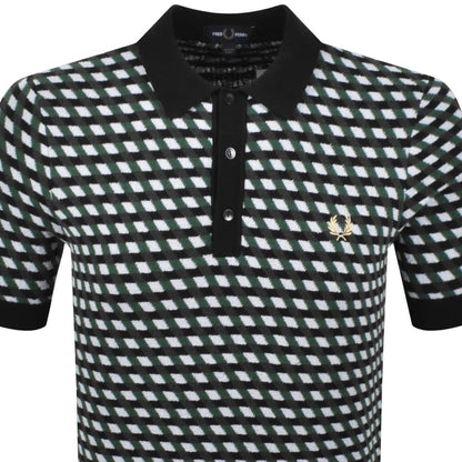 Fred Perry Knit Polo Shirt Black