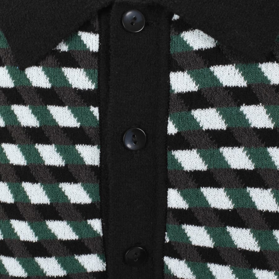 Fred Perry Knit Polo Shirt Black