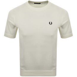 Fred Perry Knit T Shirt Cream