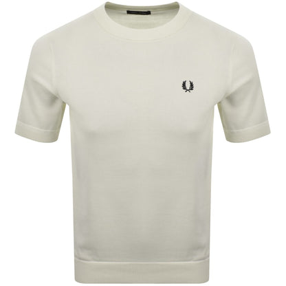 Fred Perry Knit T Shirt Cream