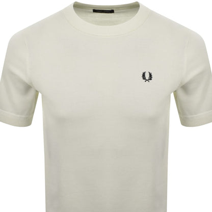 Fred Perry Knit T Shirt Cream