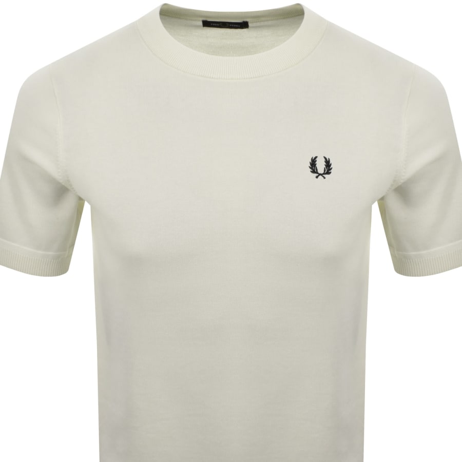 Fred Perry Knit T Shirt Cream