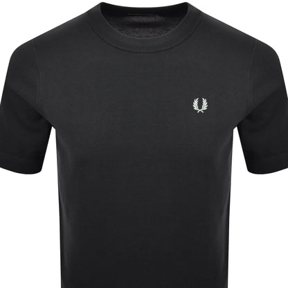 Fred Perry Knit T Shirt Grey