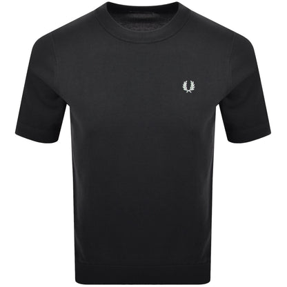Fred Perry Knit T Shirt Grey