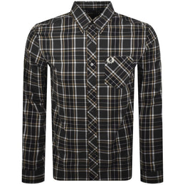 Fred Perry Long Sleeve Tartan Shirt Grey