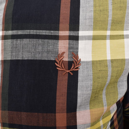 Fred Perry Madras Check Shirt Navy