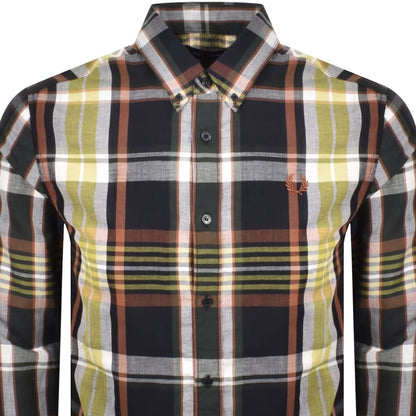 Fred Perry Madras Check Shirt Navy