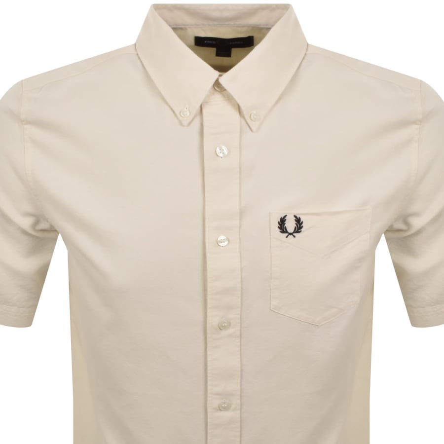 Fred Perry Oxford Short Sleeve Shirt Ecru