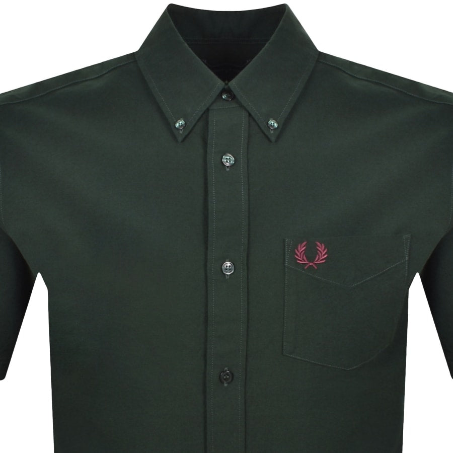 Fred Perry Oxford Short Sleeve Shirt Green