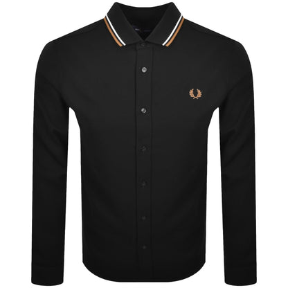 Fred Perry Pique Polo Collar Shirt Black