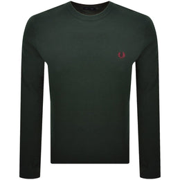 Fred Perry Pique Stitch Jumper Green