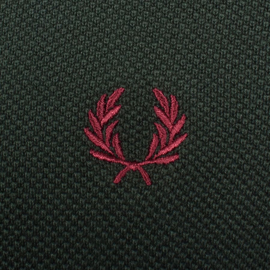 Fred Perry Pique Stitch Jumper Green