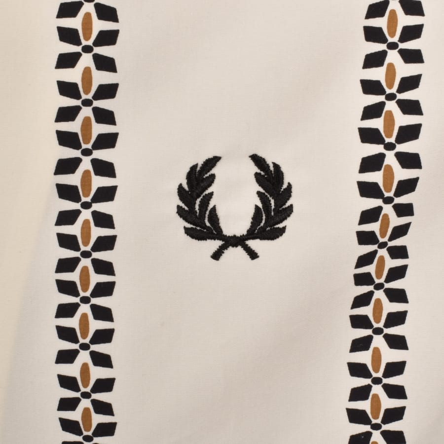 Fred Perry Placement Print Shirt Ecru