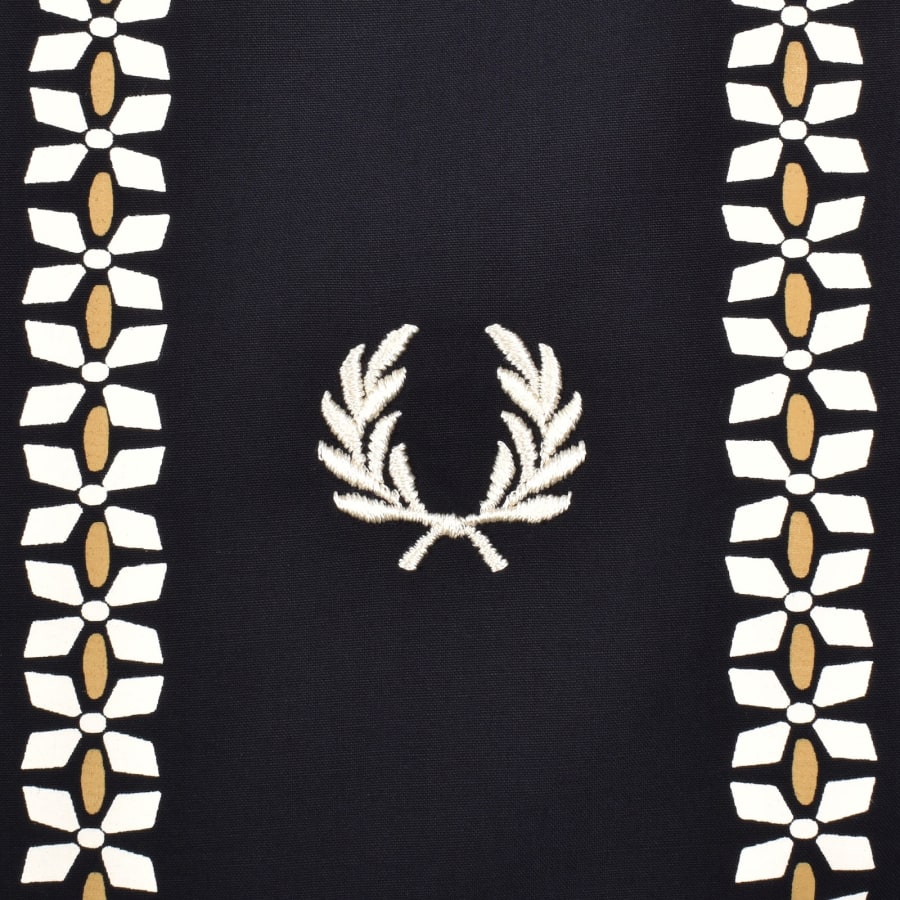 Fred Perry Placement Print Shirt Navy