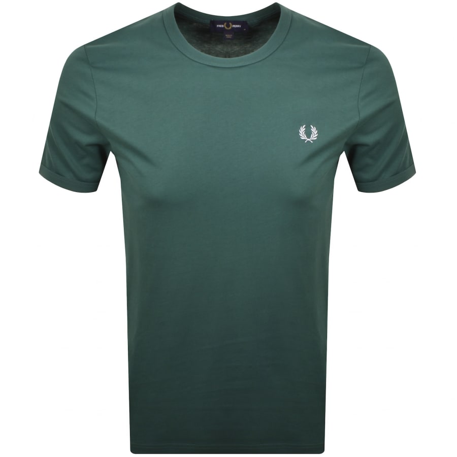 Fred Perry Ringer T Shirt Sport Green