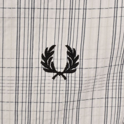 Fred Perry Seersucker Check Shirt Ecru