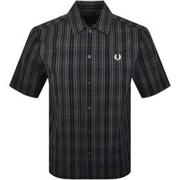 Fred Perry Seersucker Check Shirt Navy