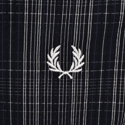 Fred Perry Seersucker Check Shirt Navy