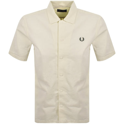 Fred Perry Short Sleeved Shirt Cream