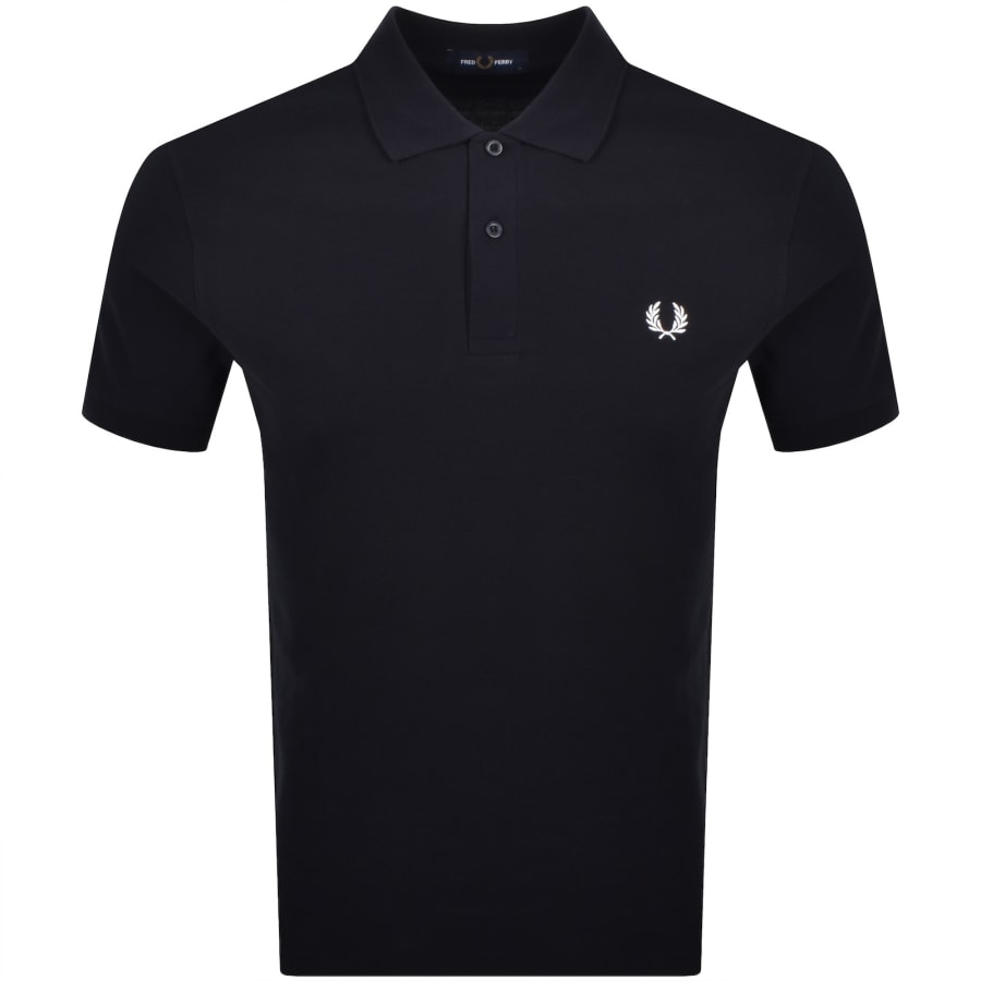 Fred Perry Stripe Tape Polo T Shirt Navy