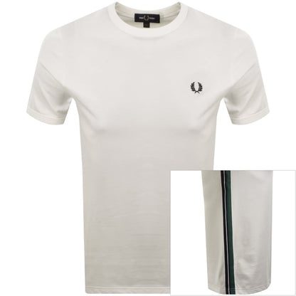 Fred Perry Stripe Tape T Shirt White