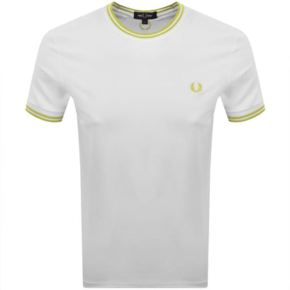 Fred Perry Tennis Tipped T Shirt White