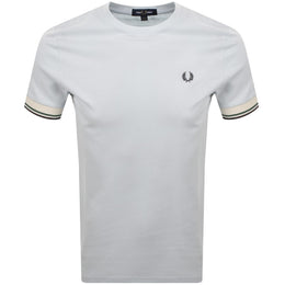 Fred Perry Twin Tipped Cuff T Shirt Blue