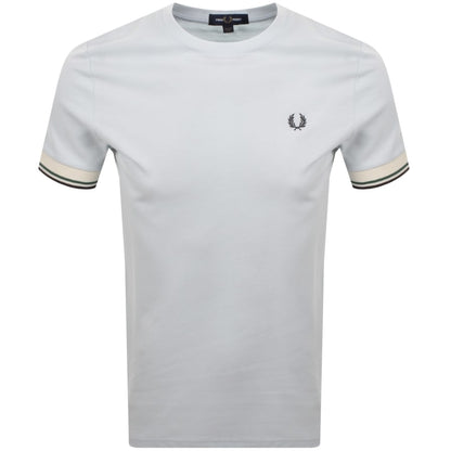 Fred Perry Twin Tipped Cuff T Shirt Blue