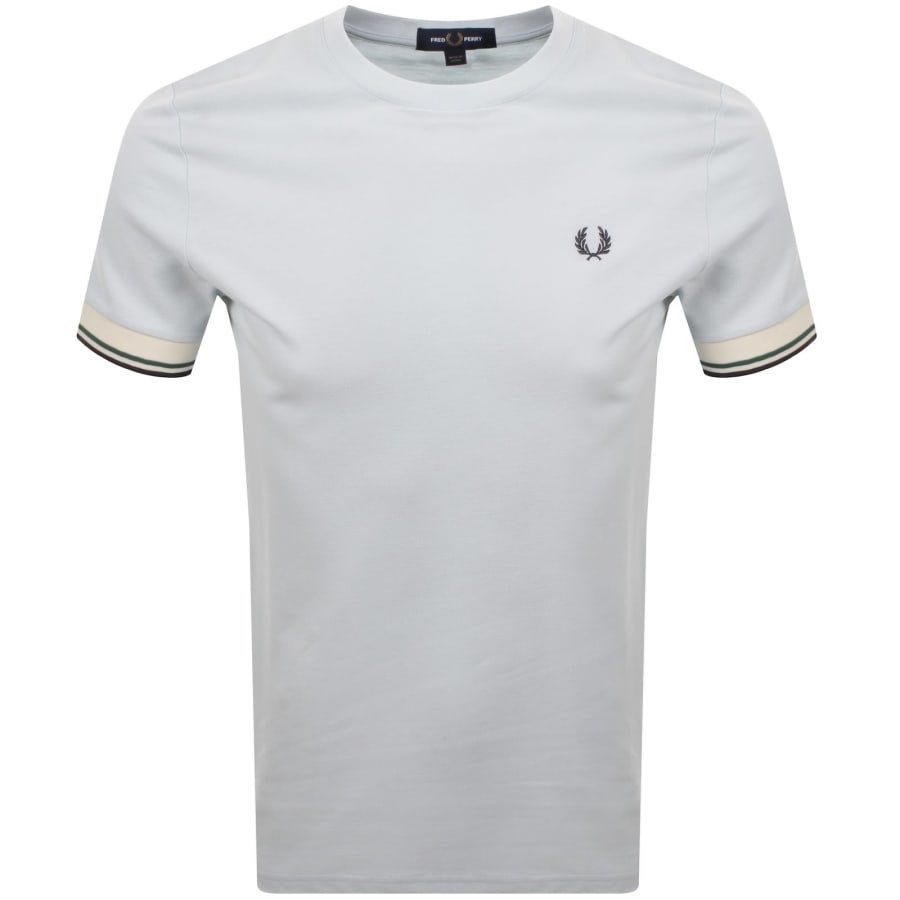 Fred Perry Twin Tipped Cuff T Shirt Blue