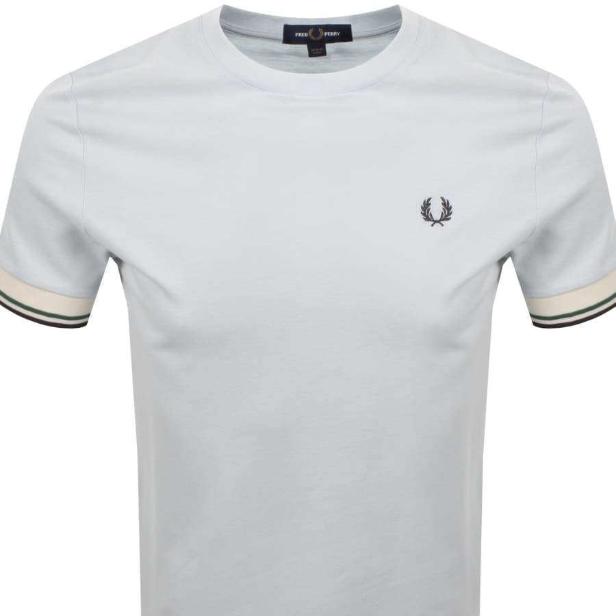 Fred Perry Twin Tipped Cuff T Shirt Blue