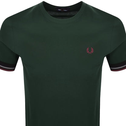 Fred Perry Twin Tipped Cuff T Shirt Grassroots