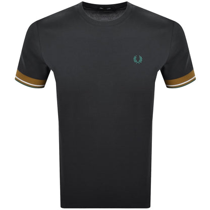 Fred Perry Twin Tipped Cuff T Shirt Grey
