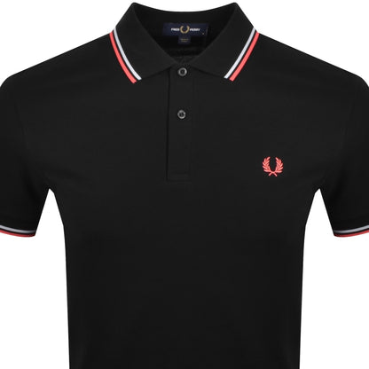 Fred Perry Twin Tipped Polo T Shirt Black