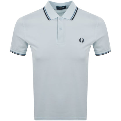 Fred Perry Twin Tipped Polo T Shirt Blue