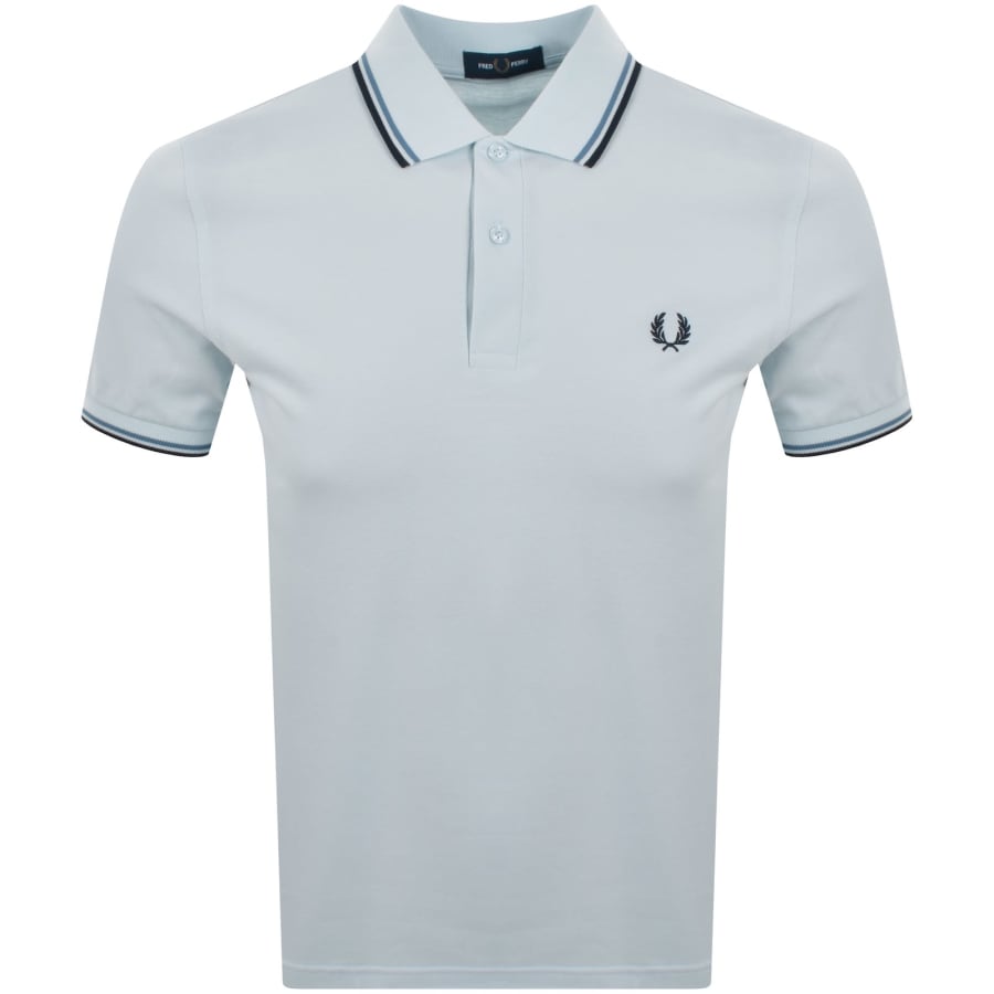 Fred Perry Twin Tipped Polo T Shirt Blue