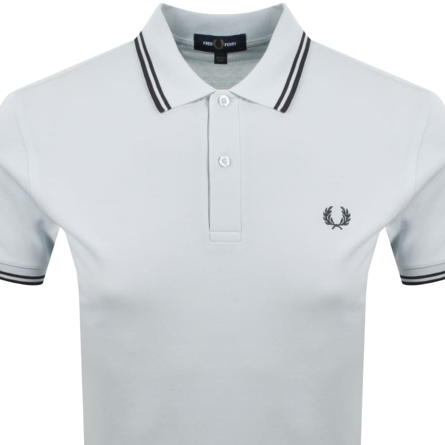 Fred Perry Twin Tipped Polo T Shirt Blue