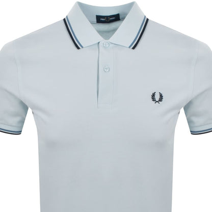 Fred Perry Twin Tipped Polo T Shirt Blue