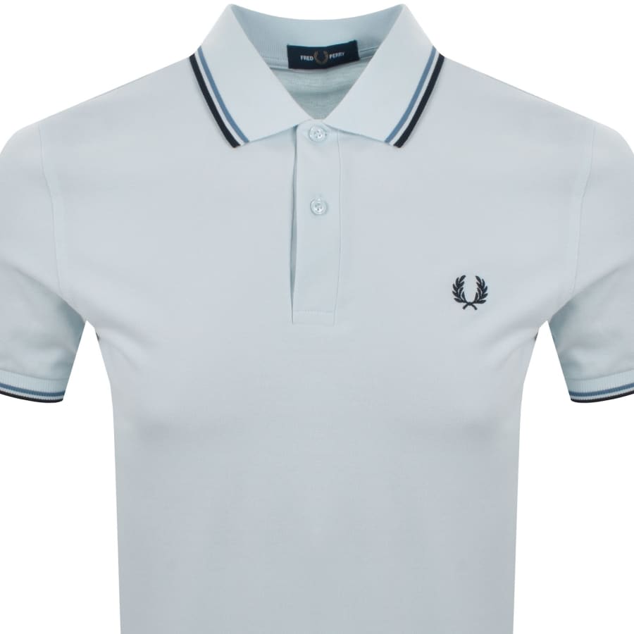 Fred Perry Twin Tipped Polo T Shirt Blue