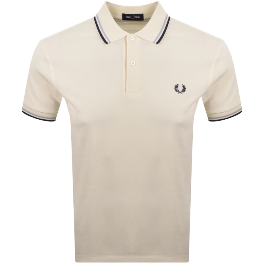 Fred Perry Twin Tipped Polo T Shirt Ecru