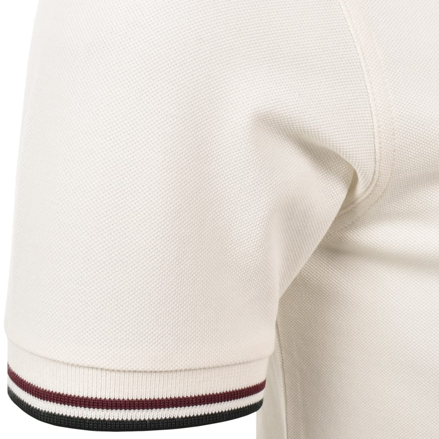 Fred Perry Twin Tipped Polo T Shirt Ecru