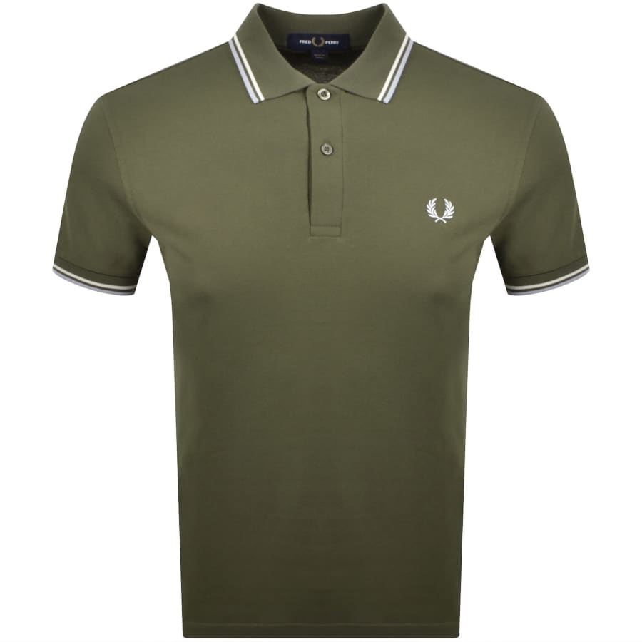 Fred Perry Twin Tipped Polo T Shirt Green
